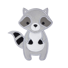 Woodland Raccoon CAT Sew On Embroidery Patch