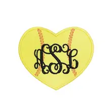 Softball Heart Embroidery Patch
