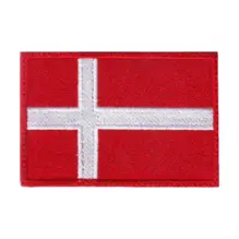 Denmark Flag Embroidery Patch,denmark flag,flag patch, Embroidery patch