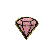 Pink Diamond Chenille Patch