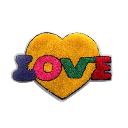 Chenille Patch Love Heart Design