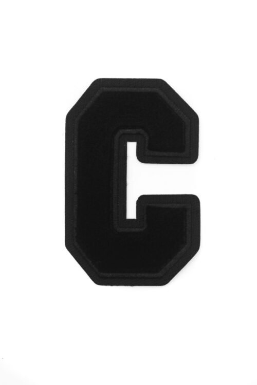 Sleek Sophistication Black Chenille Patch