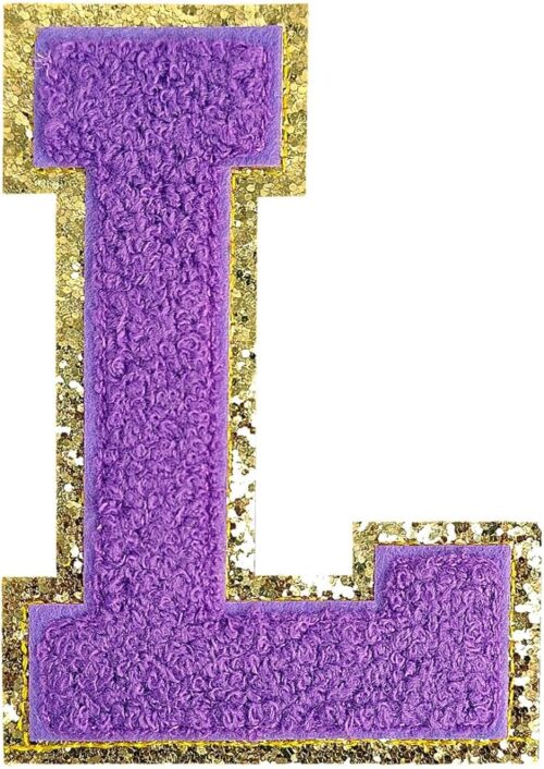 Sparkle and Shine with Chenille Glitter Letter Patches